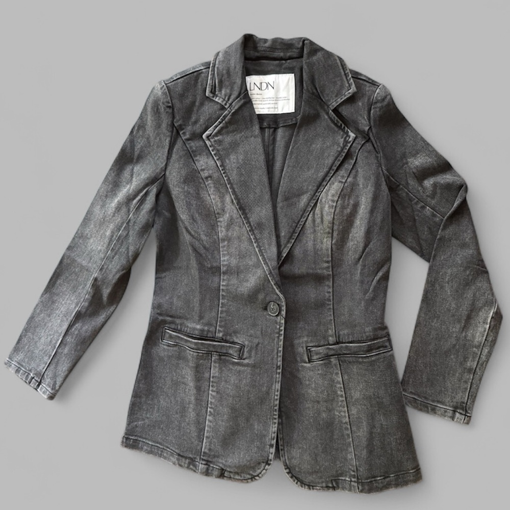 LNDN Black Denim Blazer